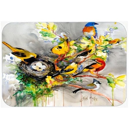 Spring Birds Mouse Pad; Hot Pad & Trivet